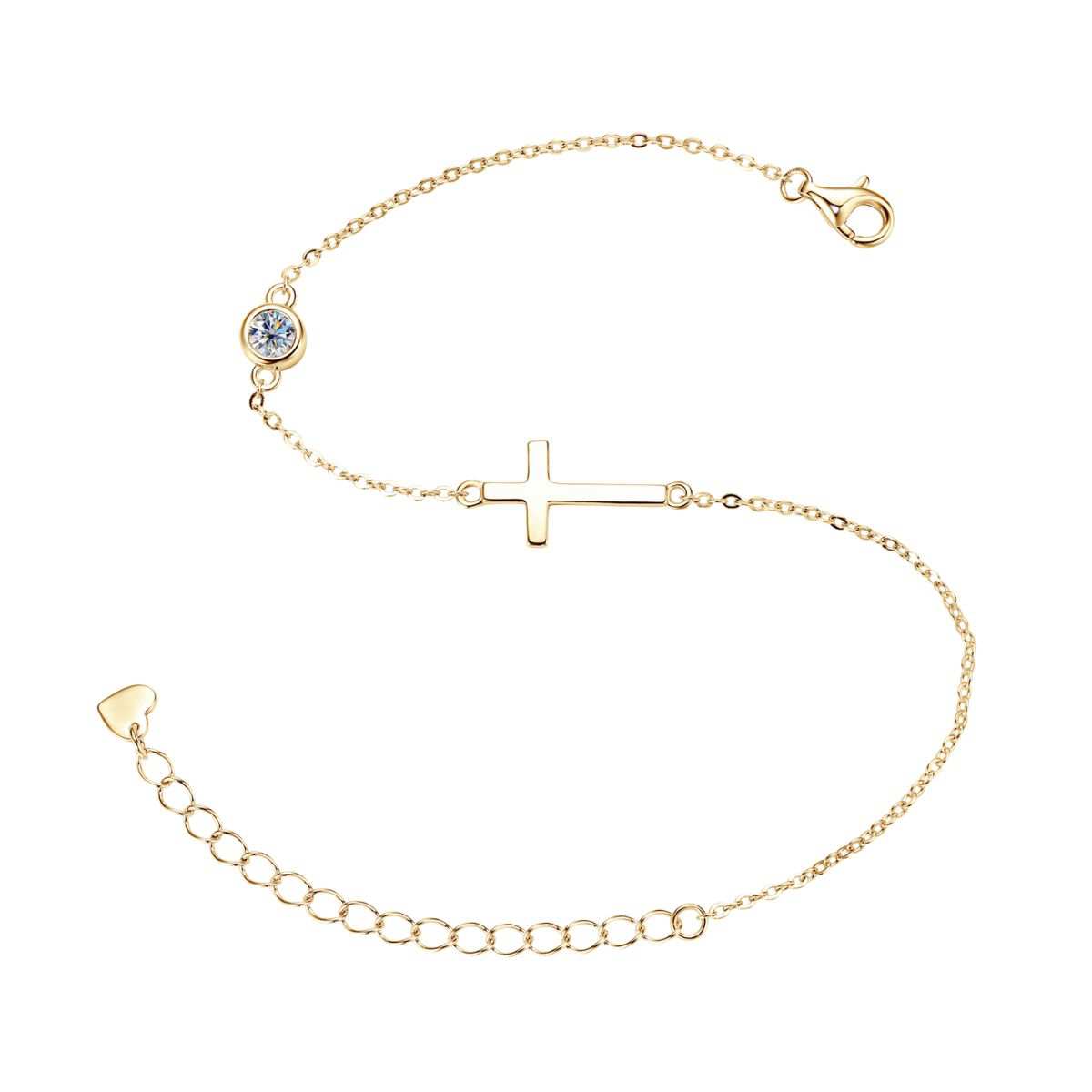 Diamond Cross Bracelet