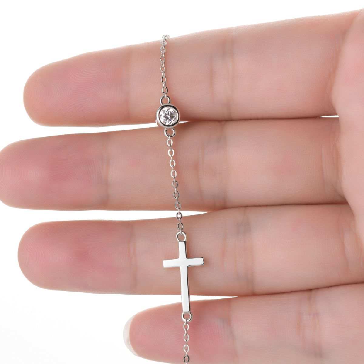 Diamond Cross Bracelet