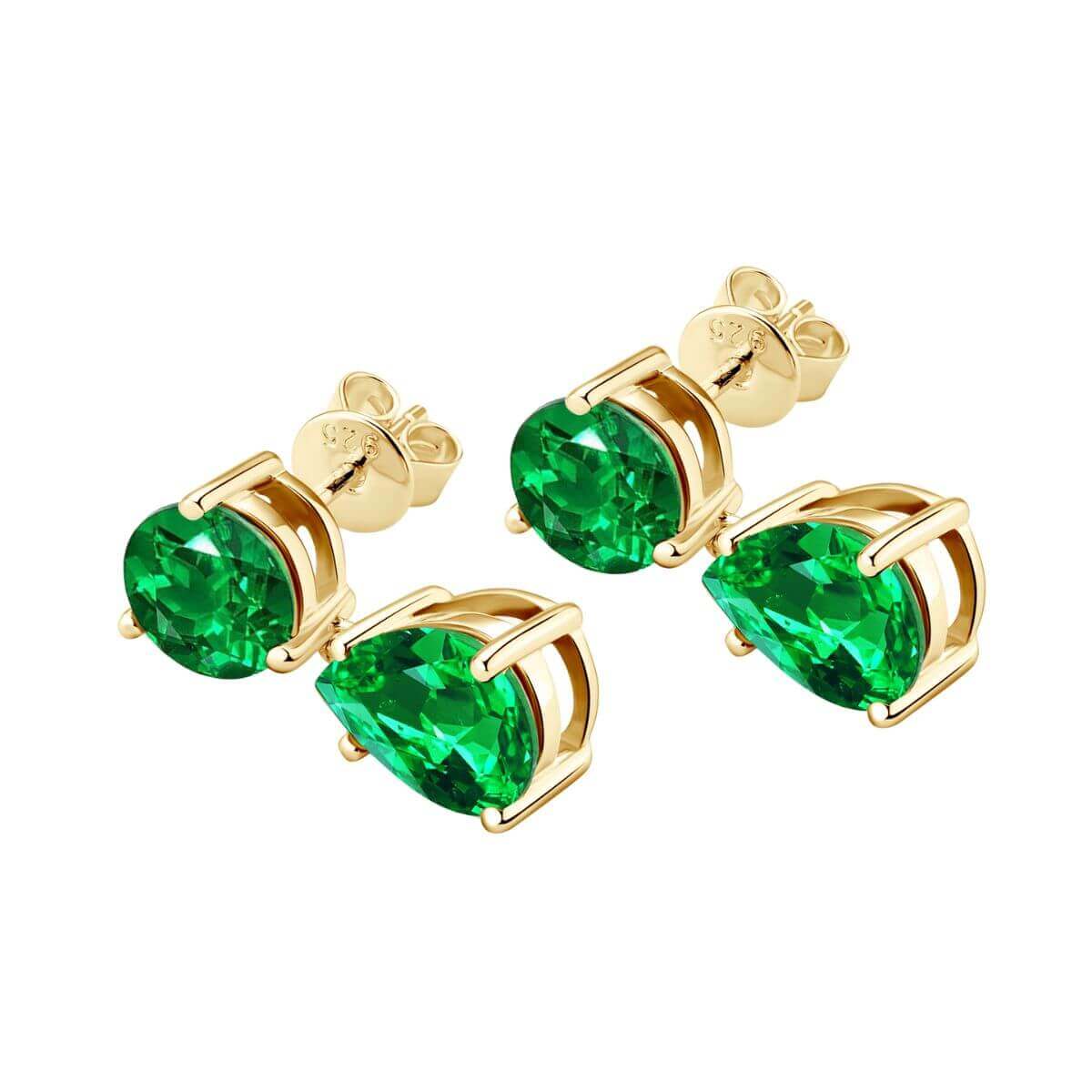 Emerald Tassel Earrings