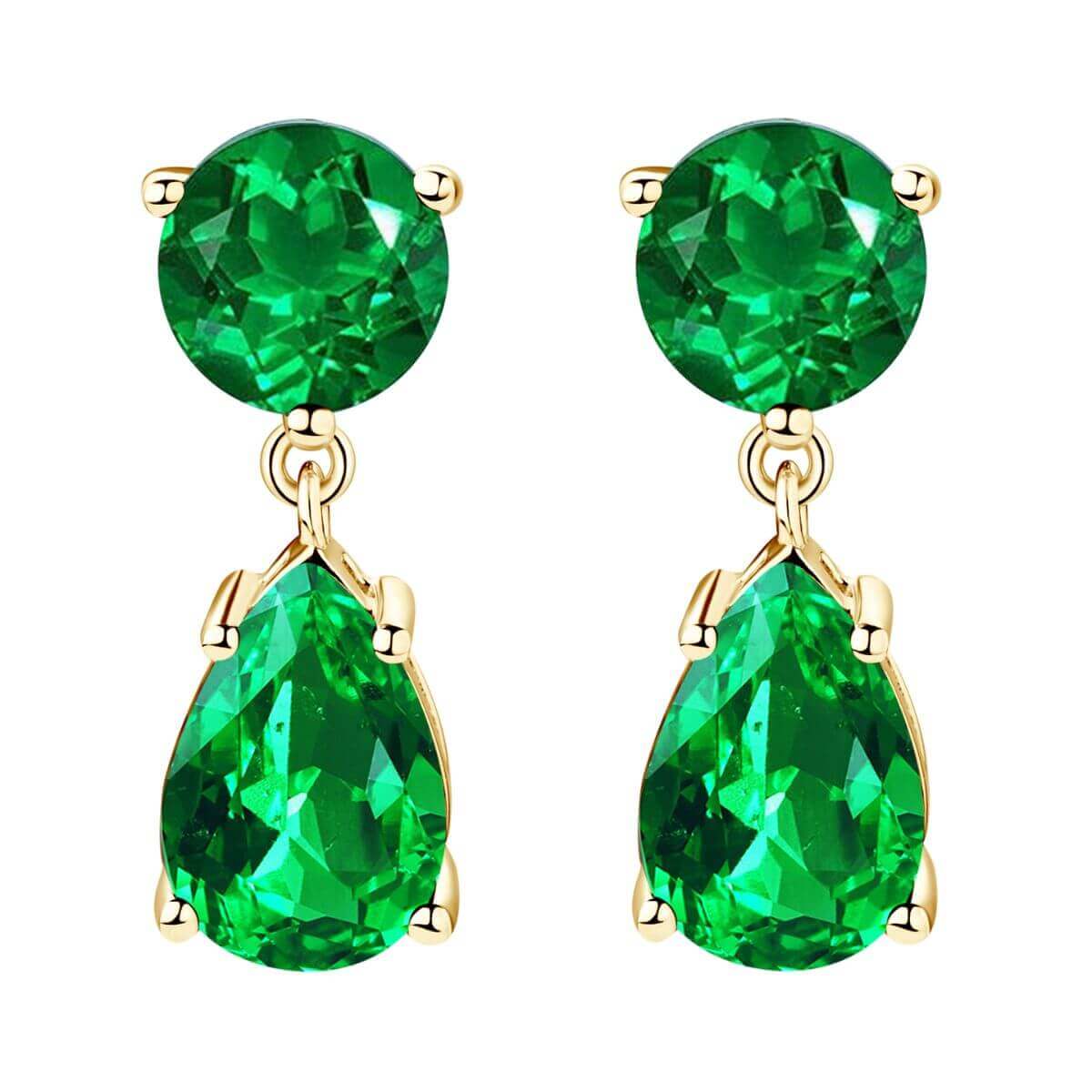 Emerald Tassel Earrings