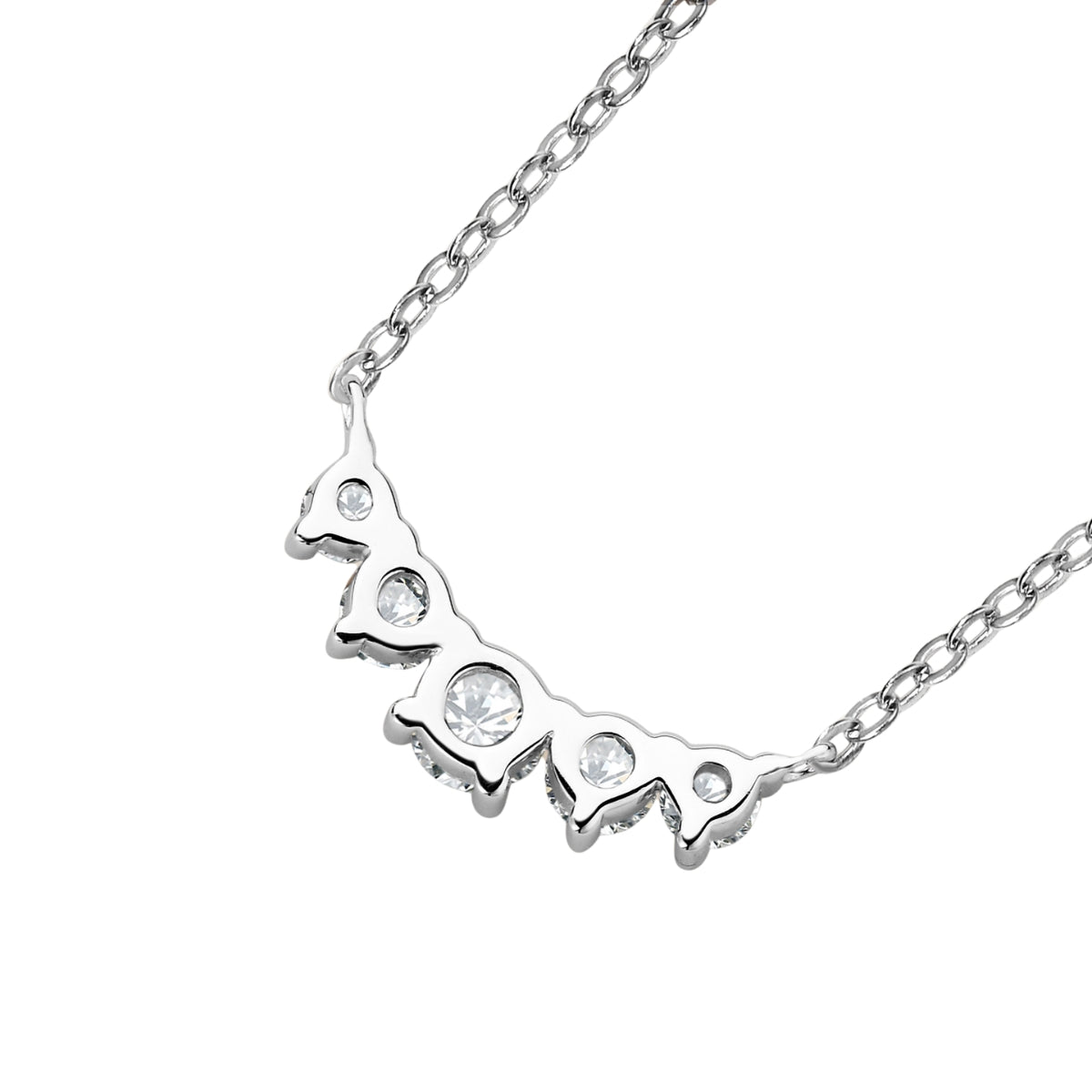 Graduated Diamond Smile Necklace