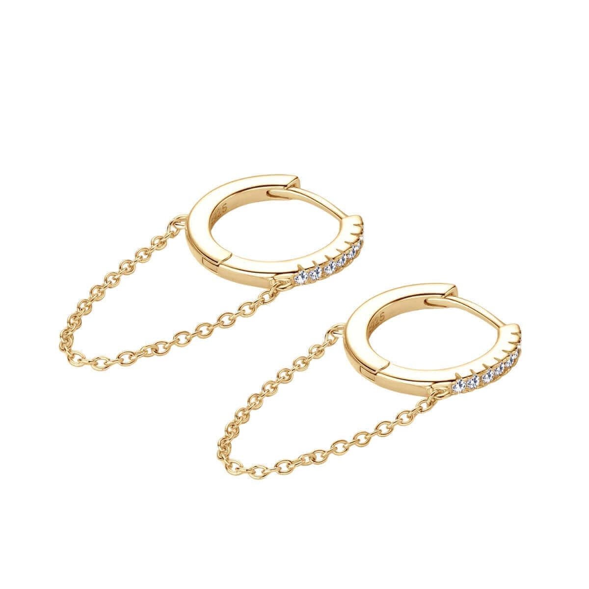 Hoop And Chain Earrings