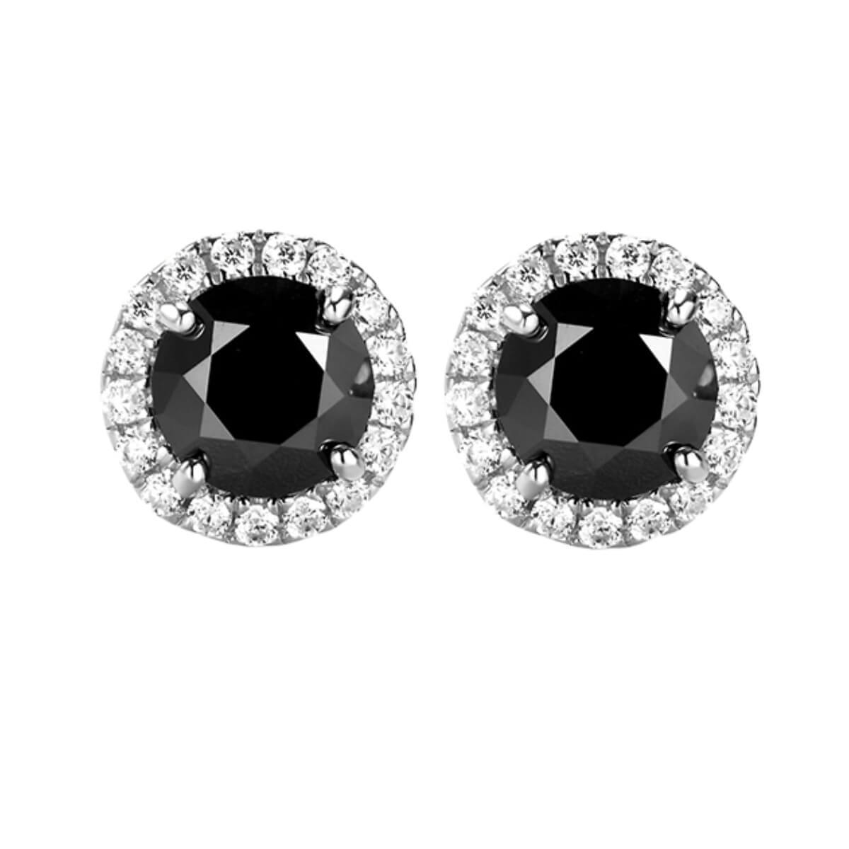 Black Diamond Stud Earrings