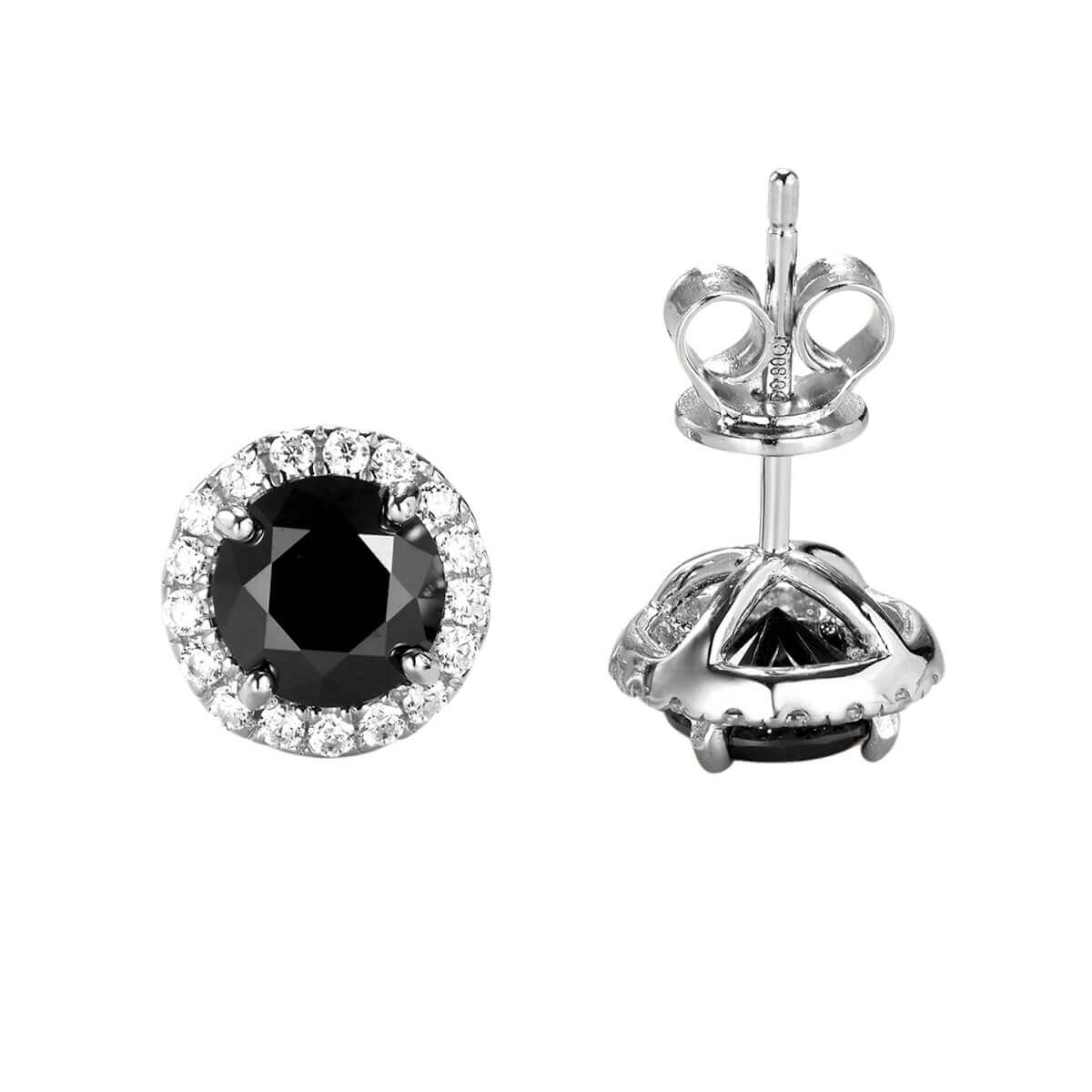 Black Diamond Stud Earrings