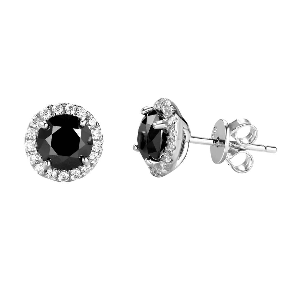 Black Diamond Stud Earrings